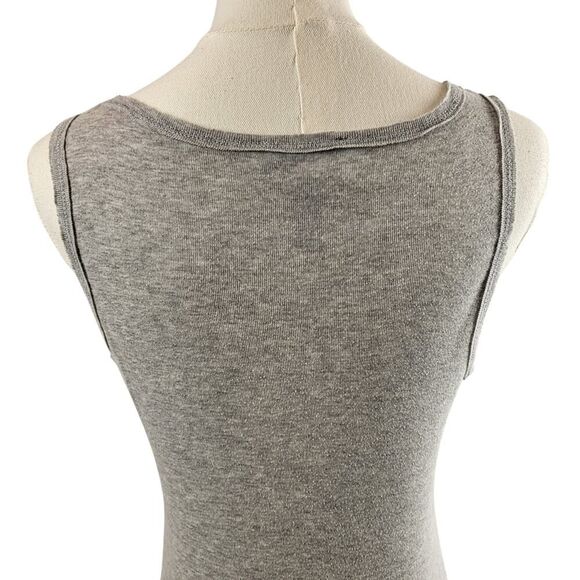 Steve Madden Small to Medium "Mad Crzy" Gray Tank Top Pink Yellow Blue Good - Picture 8 of 11